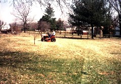 Andy McDougal; Medway Ohio; mowing lawn lawnmower